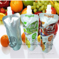 Aluminium foil liquid reclosable colorful beverage spouted bags